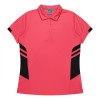 Bellevue Womens Polos Neon Pink Black